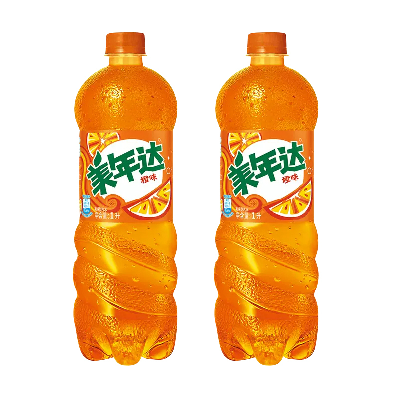 百事可乐美年达汽水碳酸饮料1l2瓶新老包装随机发货百事出品