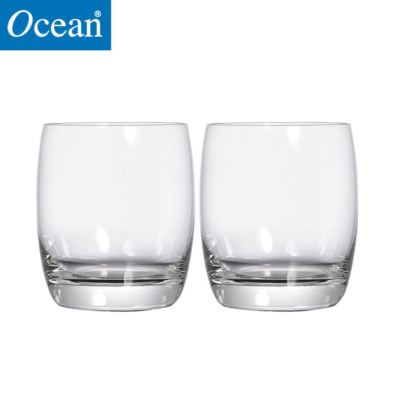 Ocean艾丽斯冷切口薄款果汁杯水杯开水泡茶杯子320ML2只