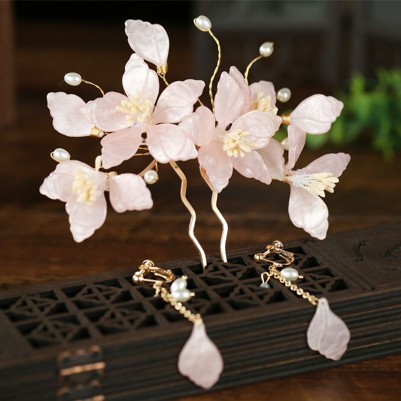 耳夹汉服发饰古风发梳插梳发簪子超仙女发钗珠花头花珍珠排簪头饰配饰