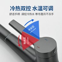 SEREN HOME赛恩卫浴厨房水龙头全铜主体洗菜盆抽拉式冷热水龙头三出水刮洗冲刷洗碗池龙头