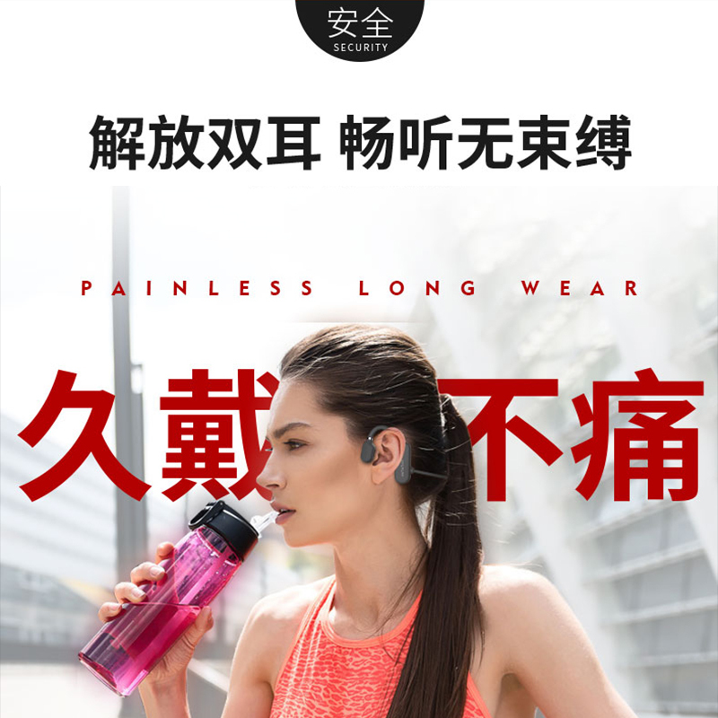 COOWOO 双听气传导运动蓝牙耳机OPENEAR Duet灰色高清大图