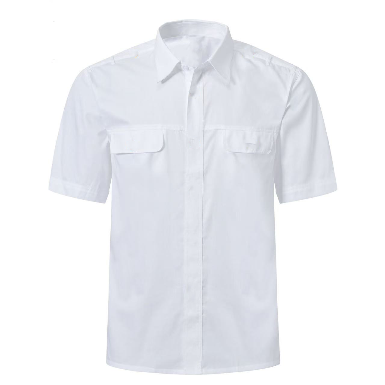 惠铁白色衬衫短袖衬衣制路工作服 白短 件