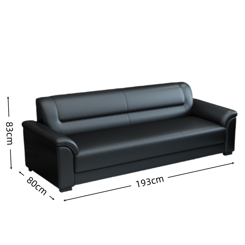 智叶舟办公沙发三人位193*80*83cm张高清大图