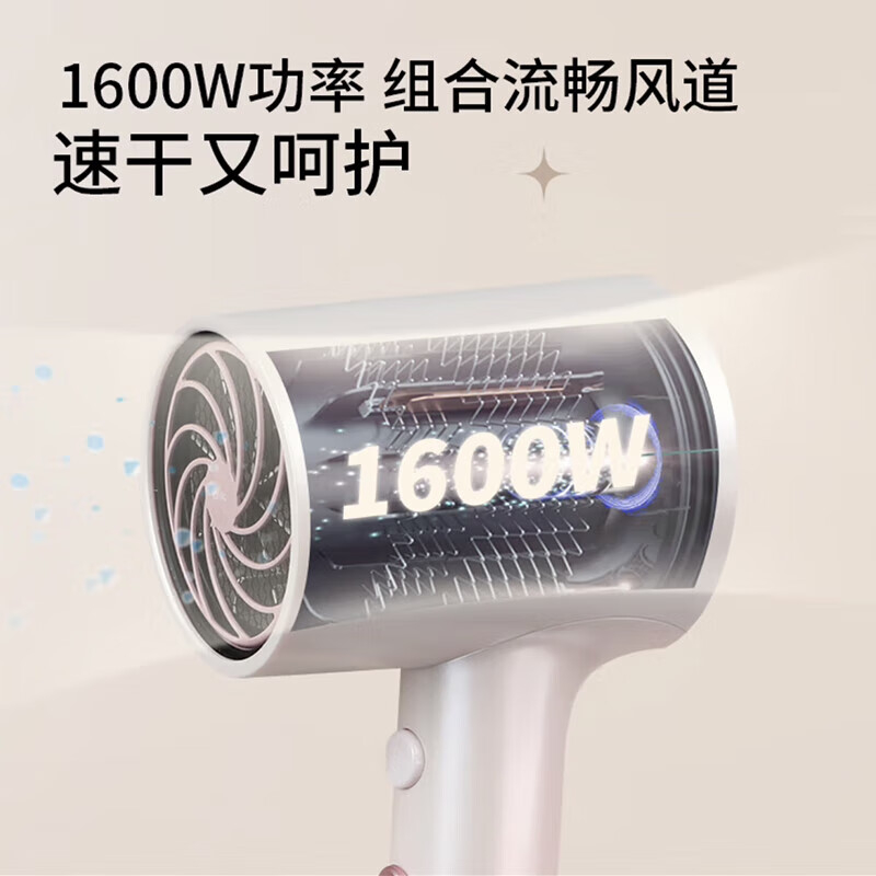 飞利浦(PHILIPS)吹风机家用大功率吹风筒3000万负离子 BHD321/55 粉金(单位:台)高清大图