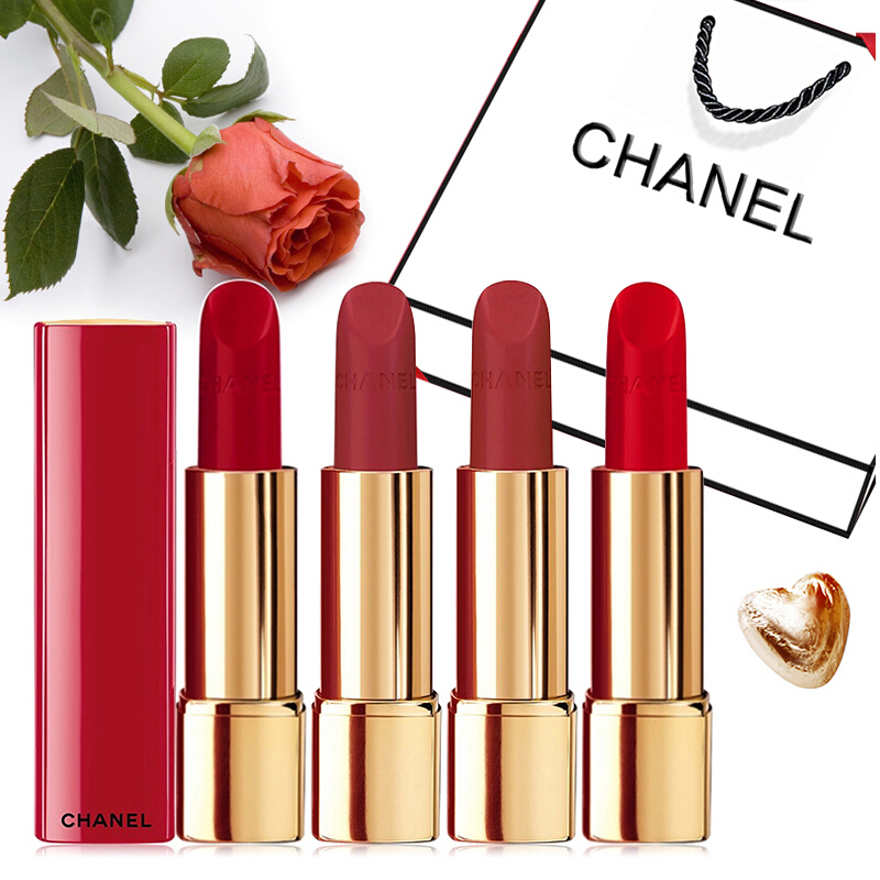 CHANEL 香奈儿炫亮魅力唇膏丝绒系列水亮口红限量红管3.5g 哑光雾面 N°2 显色不易脱妆