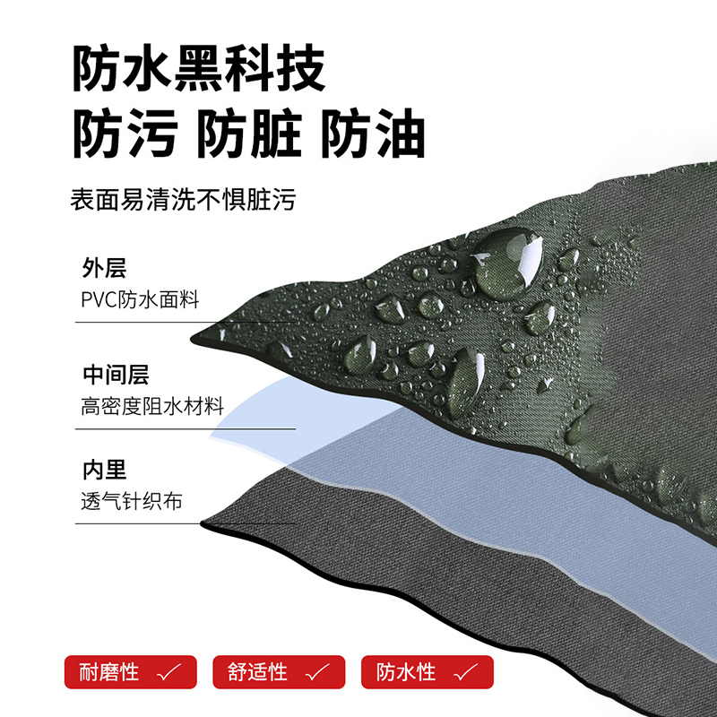 高翊柏 17030234 半身下水裤 105丝黑色橡胶 41码 pvc涉水裤加厚耐磨连体防水背带裤防水裤