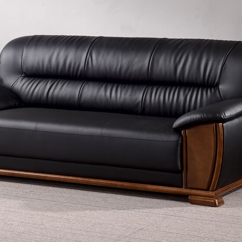 臻远 ZY5110351 办公沙发办公室简约会客接待沙发西皮三人位高清大图