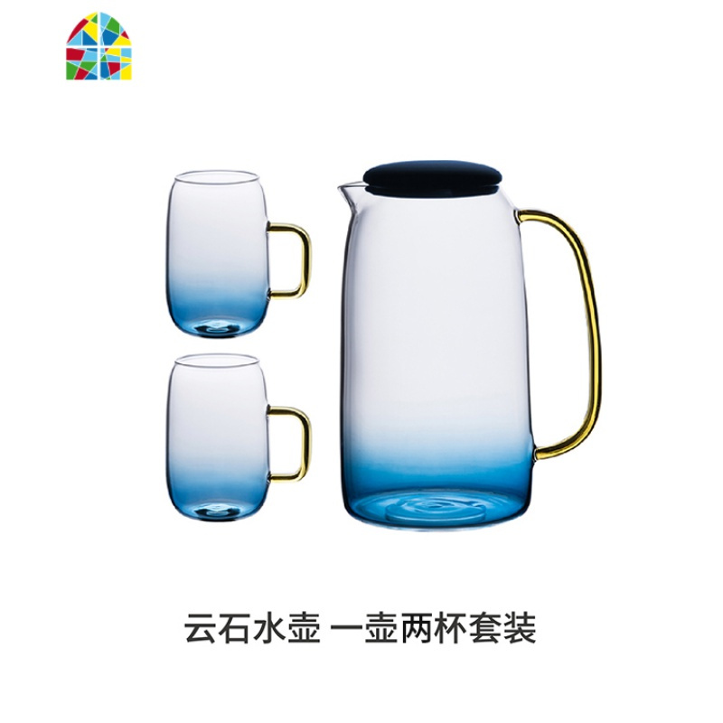 态生活现代简约轻奢风家用云石冷水壶玻璃防爆装冷水壶