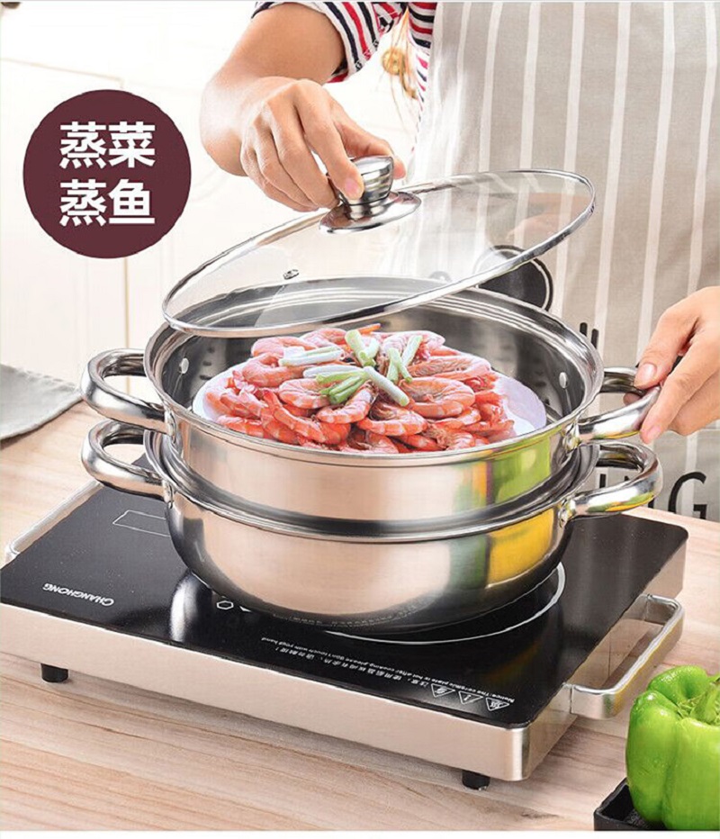 EFULLOT伊弗勒双层加厚汤蒸锅 EFSS-S012不锈钢28cm高清大图
