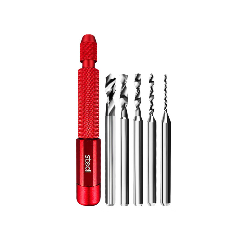 司特力高达模型手钻钻头套装高打孔制作手拧钻手捻钻模型文玩手工打孔钻 手钻套装高清大图