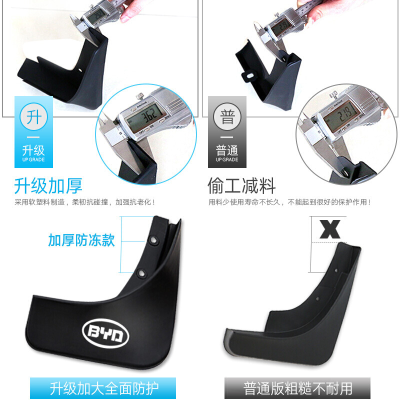 比亚迪f3挡泥板L3/S6/S7/G3速锐F6宋MAX秦F0比亚迪唐挡泥板专用