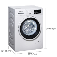 西门子(SIEMENS) XQG62-WS12K2601W 6.2公斤 变频 纤薄机身 除菌液程序 滚筒洗衣机(白色)
