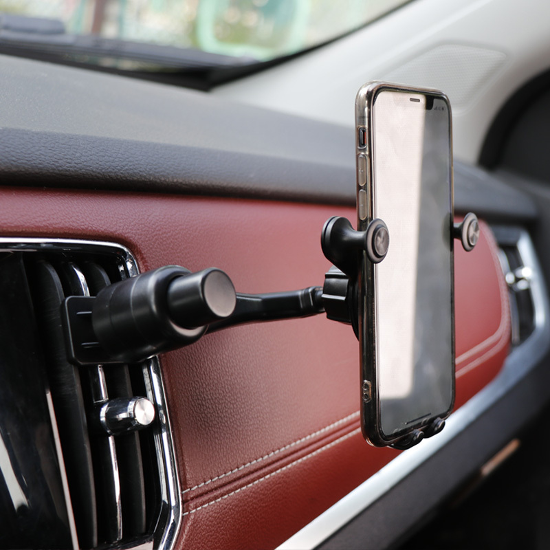 火豹不挡空调出风口横竖向通用车载手机支架汽车上固定导航夹子型避风