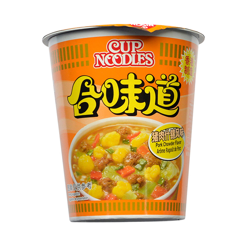 中国香港Cup Noodles合味道杯面 方便面 猪肉什锦风味75g 方便速食杯面泡面开杯乐