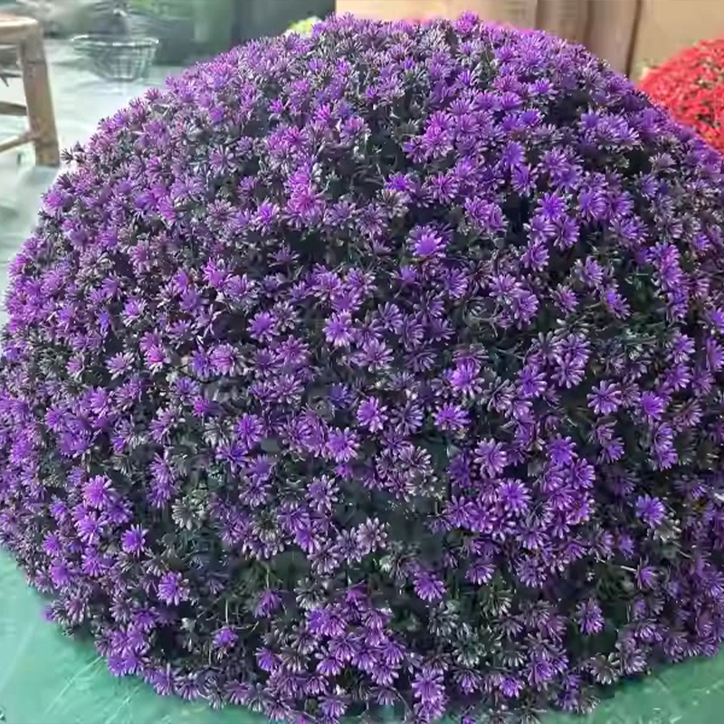 iChoice 户外绿植井盖遮挡装饰品绿植球仿真绿植草球 绿色80厘米钢筋绿植佛家草球半圆状高清大图