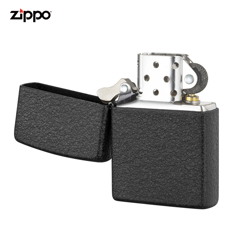 zippo芝宝打火机美国原装ZIPPO之宝防风煤油打火机236黑裂漆