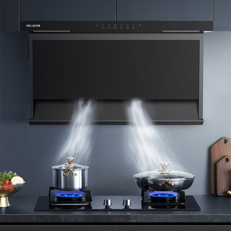 l美菱油烟机"黑旋风"21立方顶侧双吸挥手智控智能热熔洗 390h