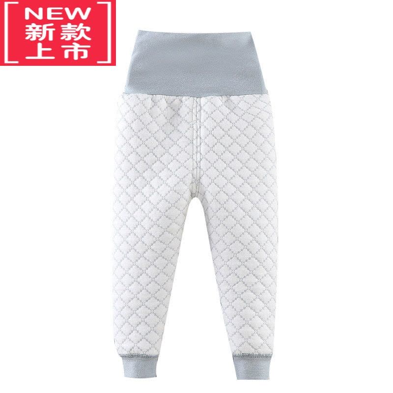 可莉允宝宝保暖裤高腰护肚冬季男女童裤子加厚婴儿贴身夹棉儿童睡裤图片