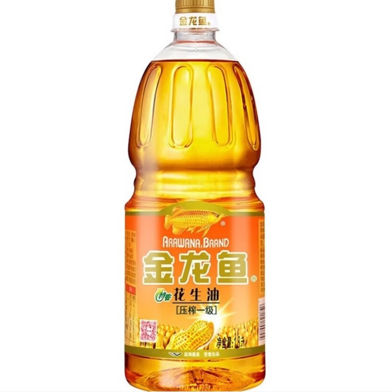 金龙鱼特香花生油压榨一级食用油小瓶家用炒菜油 1.8L物理压优选营养丰富高清大图