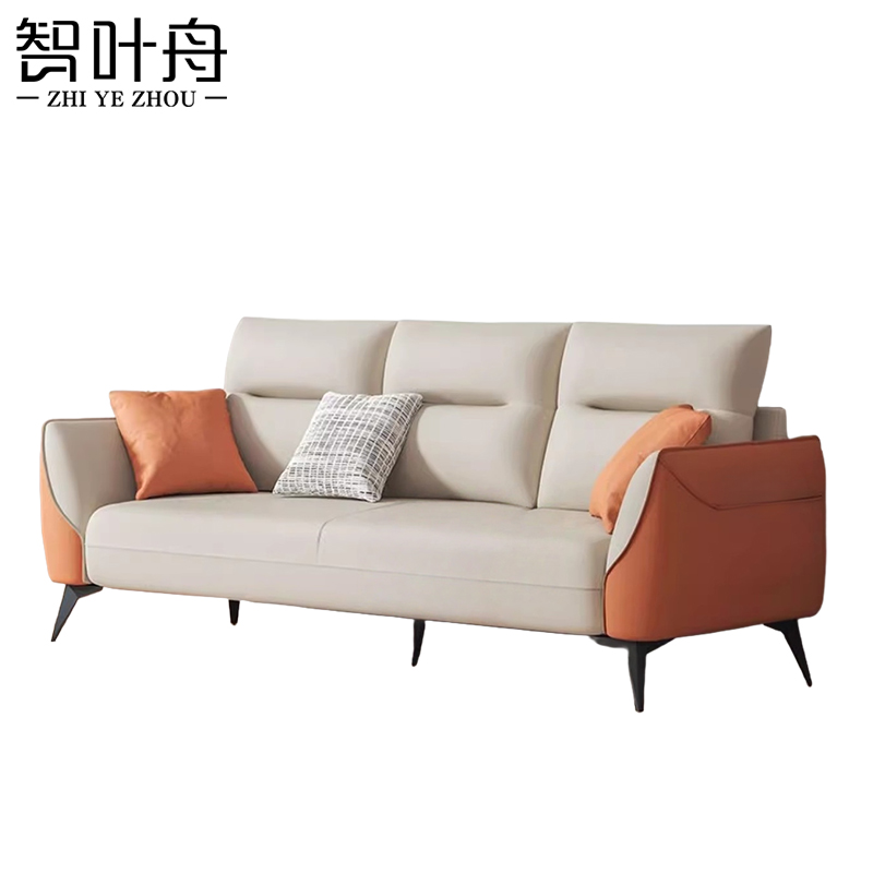 智叶舟沙发三人位2100*900*900mm张高清大图