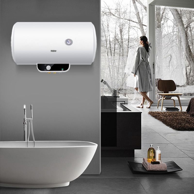 Haier/海尔电热水器 ES80H-S2 双热力储水式热水器 80升家用速热 大容量可外接太阳能电热水器高清大图