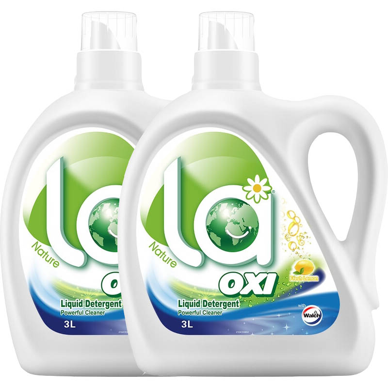 威露士La有氧洗衣液柠檬3L *2瓶除菌除螨99%