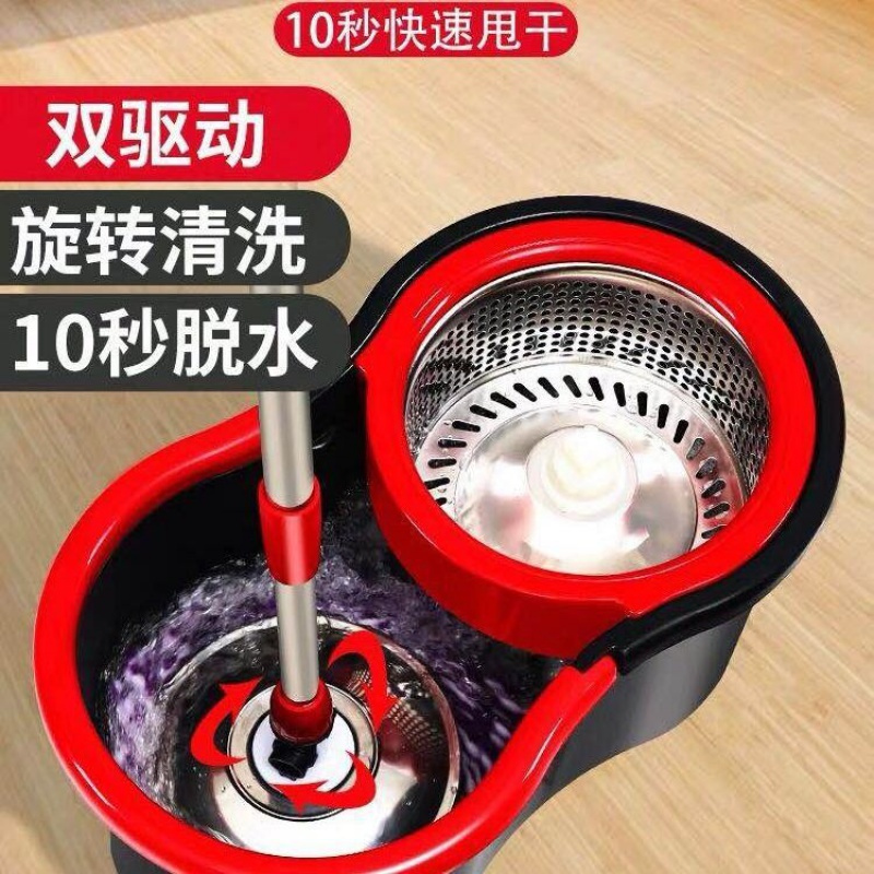 拖把家用一拖净免手洗懒人拖把扫把2019新款 拖把桶可旋转 排水塞