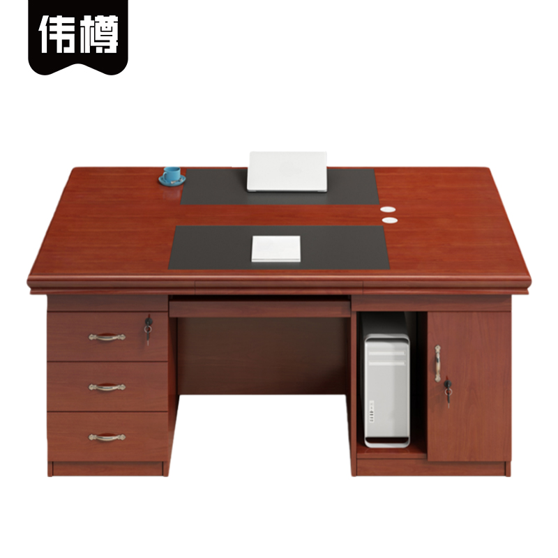 伟樽电脑桌双人位160*120*76cm张高清大图