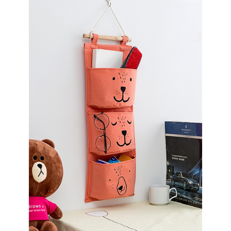 布艺挂兜收纳袋壁挂墙挂式整理袋墙上悬挂式储物袋置物袋衣柜挂袋