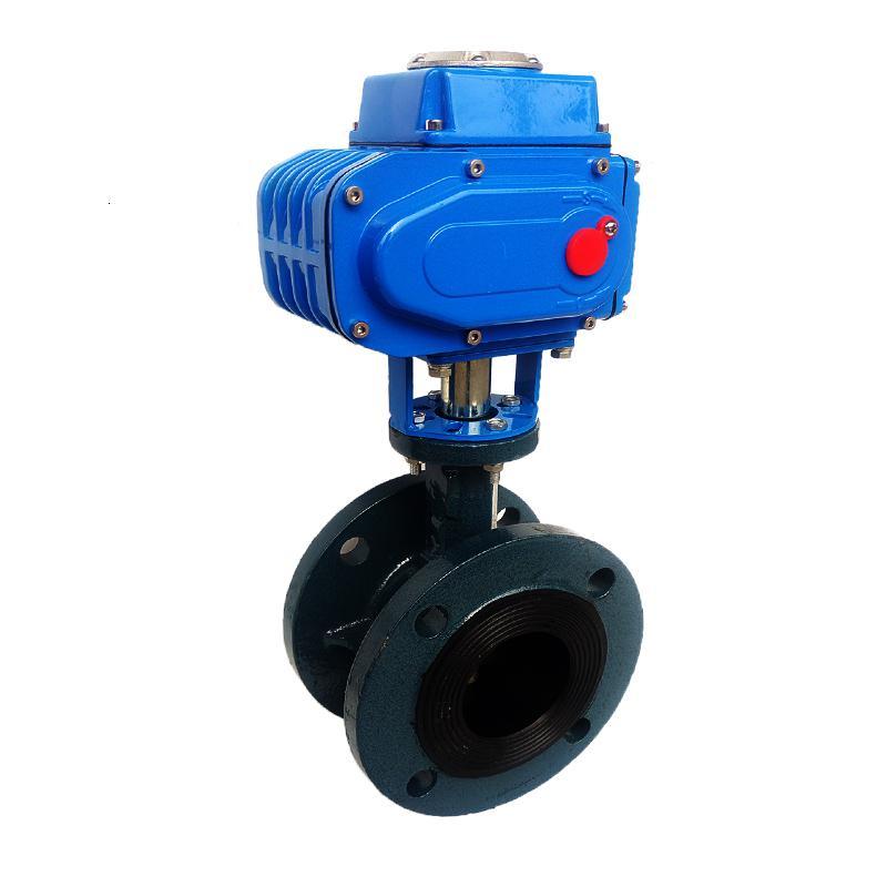 阀阿斯卡利电动蝶阀水阀法兰碟阀调节阀比例220v开关24v电控d941x电动