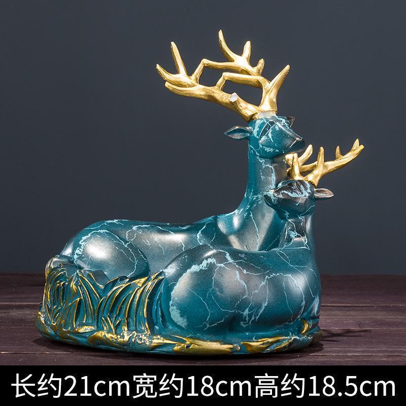 美帮汇欧式麋鹿烟灰缸 美式家居客厅玄关杂物钥匙手饰收纳装饰摆件高清大图