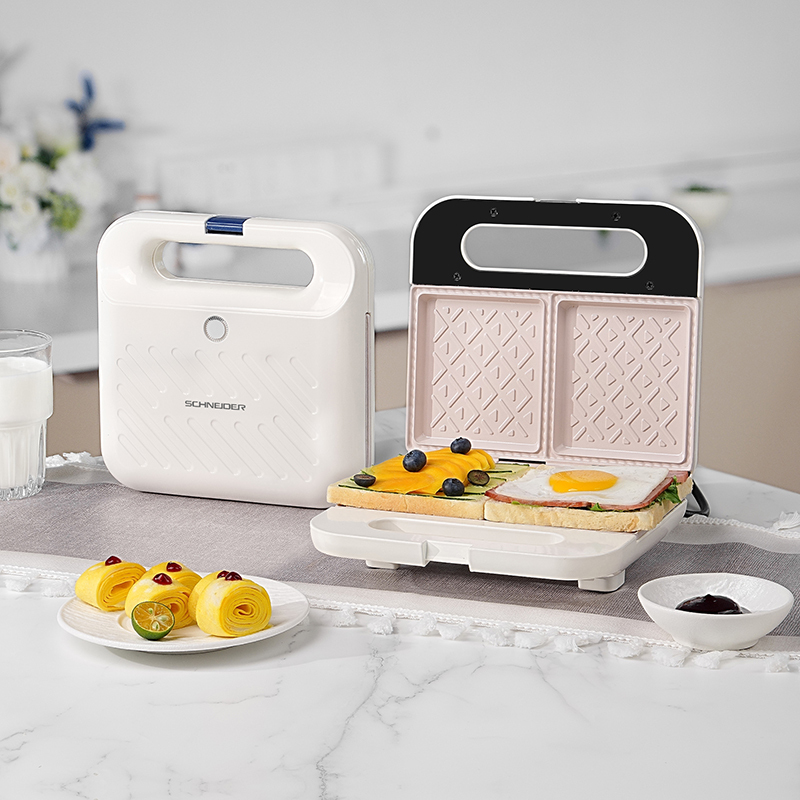 施耐德(Schneider) 三明治 早餐机 SWK-XJKL12 复古白