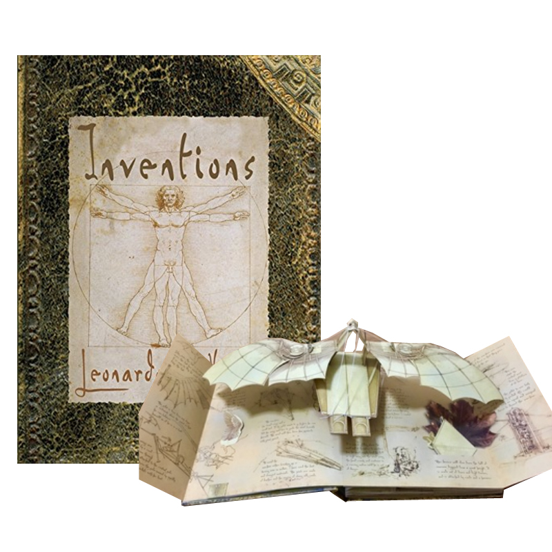 [正版]中商原版达芬奇 发明手记 (立体书)英文原版 Inventions: Leonardo Da Vinci 达芬高清大图