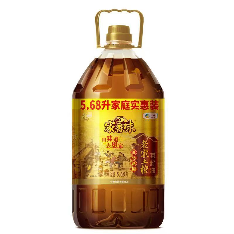中粮福临门家香味老家土榨菜籽油5.68L 1桶