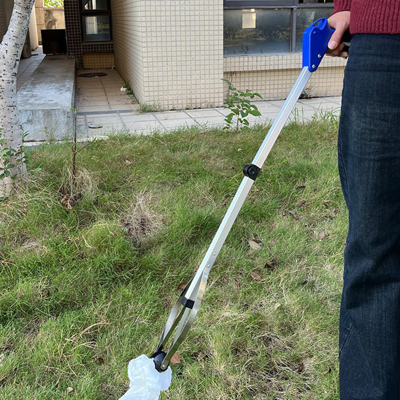 敏胤MYF-1005加厚铝合金可折叠垃圾钳银色高清大图