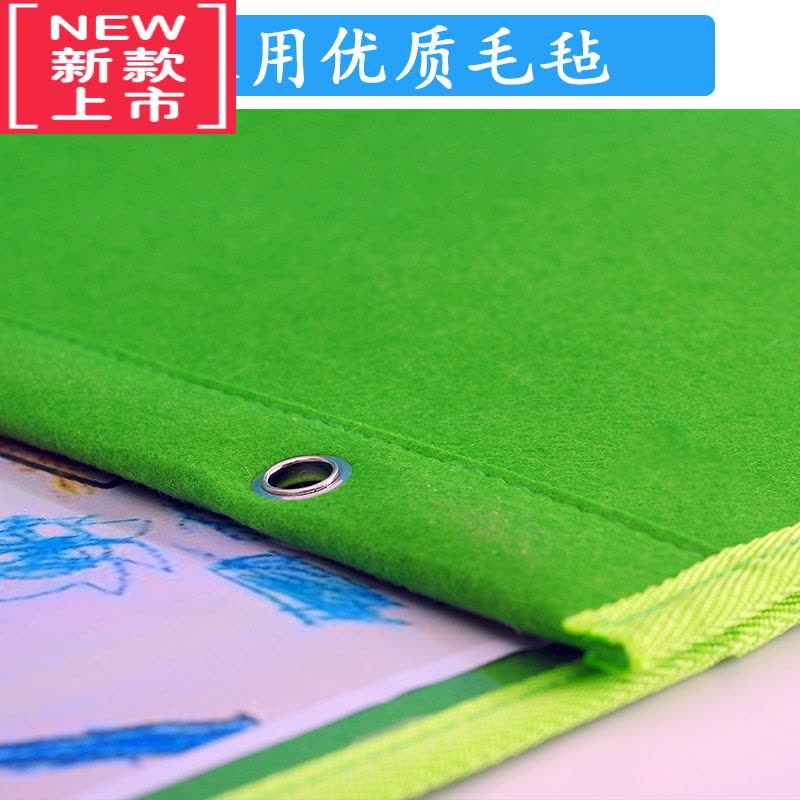 可莉允幼儿园美术作品展示袋透明 幼儿绘画画作业儿童教室图书收纳挂袋图片