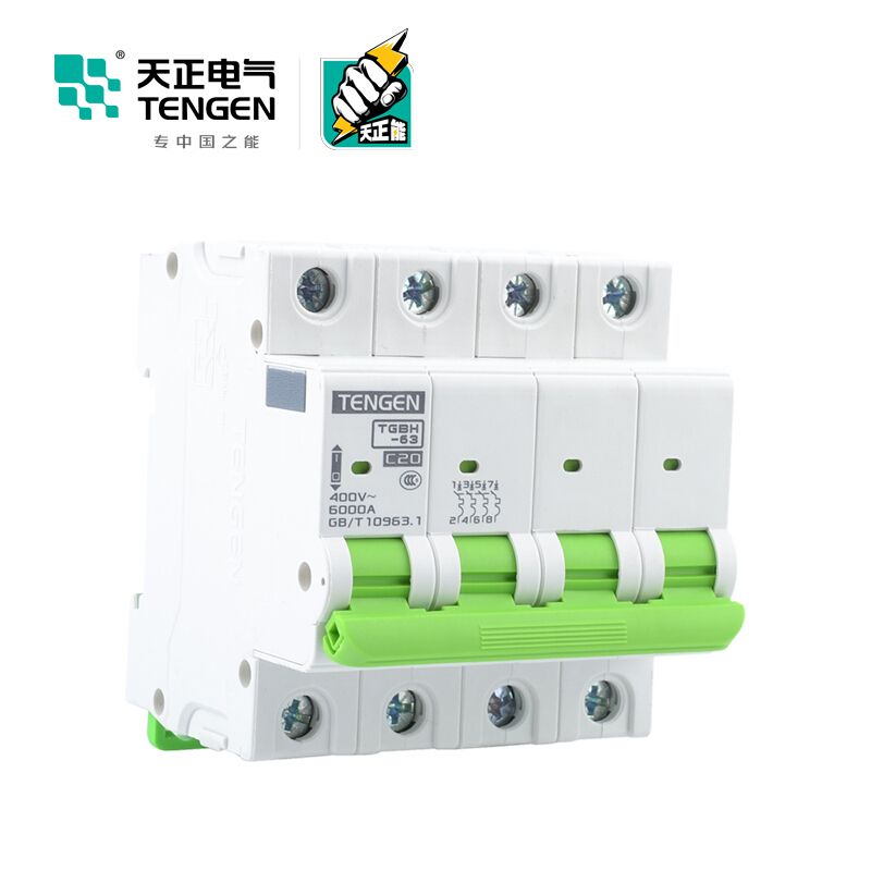天正电气瑞彩系列TGBH-63 空气开关 6KA 4P C 20A 335013800079 微型断路器