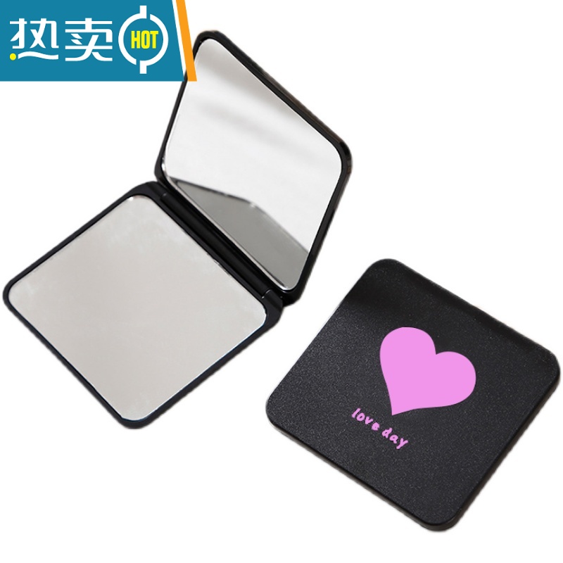 敬平镜子化妆镜学生宿舍小镜子女随身便携带手持折叠镜子男士ins风 1个装北欧米 桌面梳妆镜便携式用镜高清大图