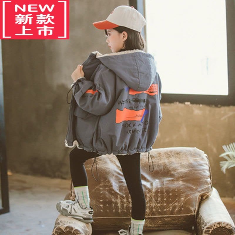 可莉允儿童装大童女装秋冬装2022新款女童加绒外套洋气加厚棉衣春秋款棉服图片