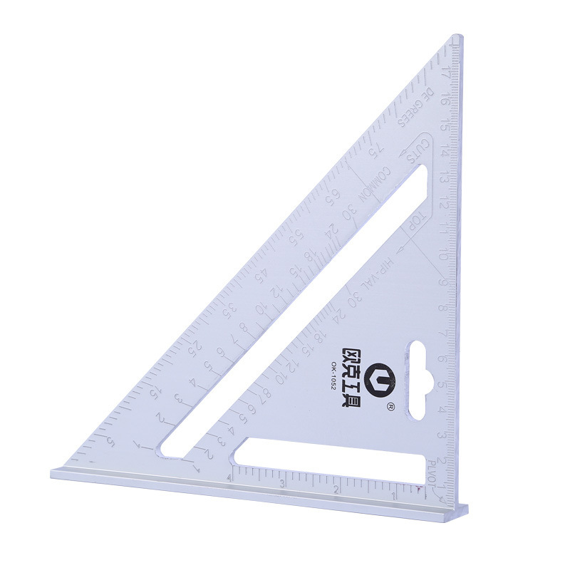 欧克 Ouke 锌合金三角尺 多功能加厚 角度尺木工装修工具 量角器 角度尺 300mm OK-1056高清大图