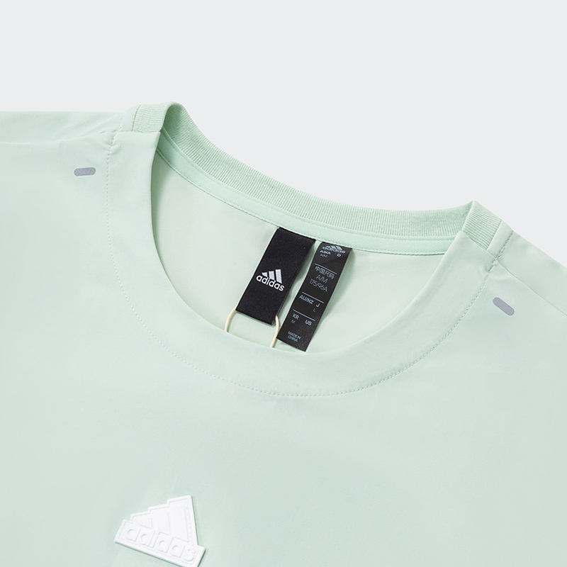 adidas Ct Tee Ss 纯色凉感休闲短袖T恤 男款 亚麻绿 IT4340