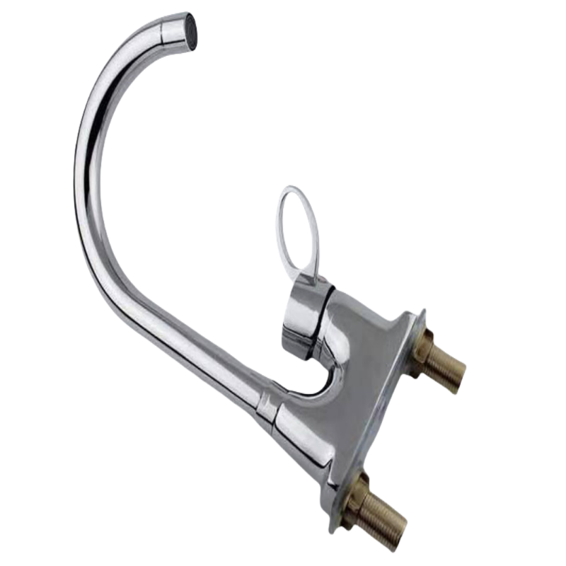 南方卫通 双孔冷热混合水龙头 全铜板凳二联酒杯水龙头 厨卫面盆冷热水龙头 4分NF-018 个高清大图