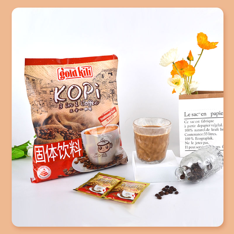 新加坡进口金祥麟传统风味三合一速溶咖啡600g