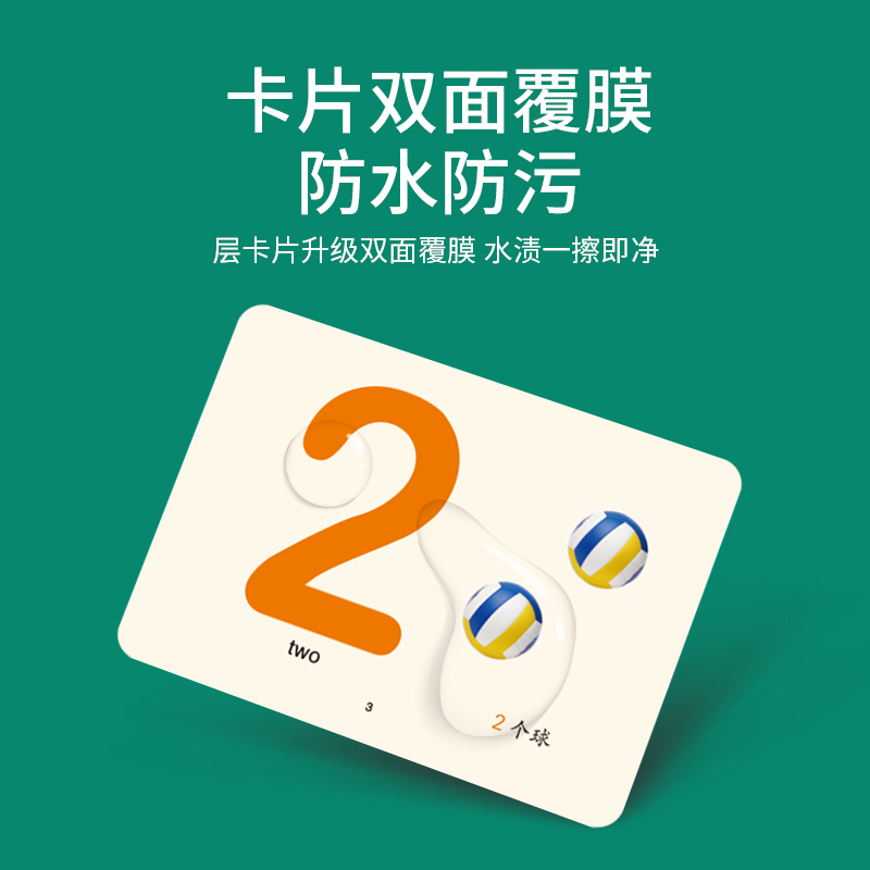 [正版]幼小衔接数学大卡片幼儿启蒙学习1到10认数识数玩具数学大卡宝宝pass绿卡图书高清大图