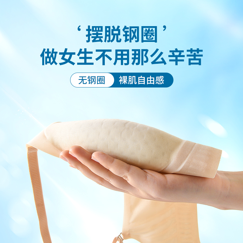 浪莎无痕内衣女夏季薄款小胸聚拢裸感2025新款无钢圈美背文无高清大图