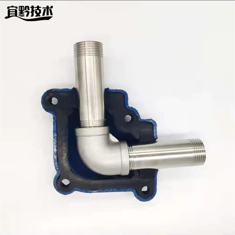 宜黔技术 球墨铸铁弯头哈夫节(包塑料管) 250X90°个高清大图