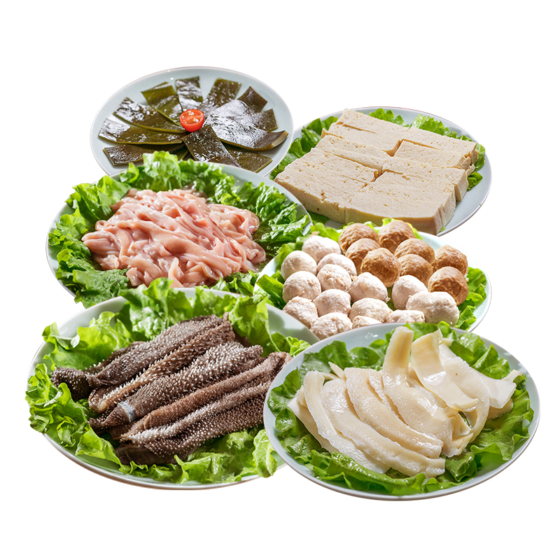 [送蘸料]今锦上 火锅食材双人套餐 980g 含6种生鲜火锅食材 毛肚 鸭肠 黄喉 贡丸+牛肉丸等