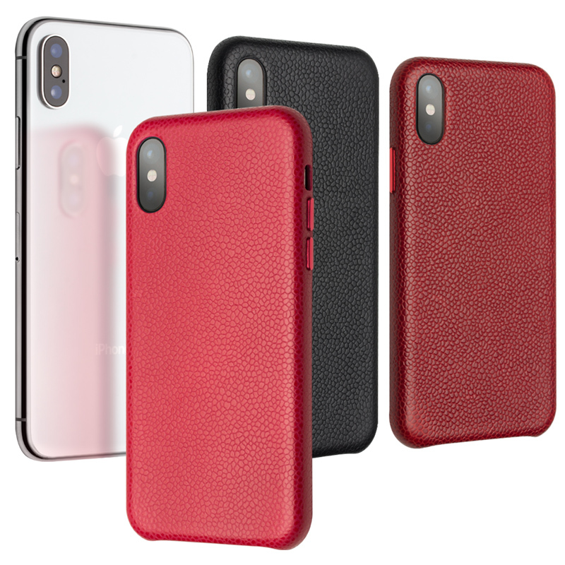 HIGE/苹果Xs/Xr手机壳 iphoneXs max保护套真皮加绒超薄全包手机套 适用于苹果Xr 玫红色