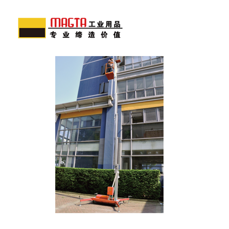 玛吉塔工(MRO MAGTA)单桅柱式高空作业平台 升降作业平台 升降机44358 125kg 最大高度9m高清大图