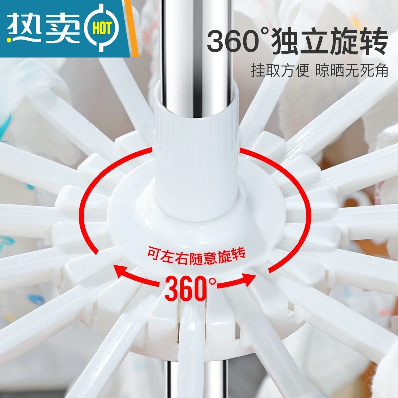 敬平婴儿晾衣架落地尿布架毛巾架可折叠晒袜架多功能宝宝衣架24夹32枝 加粗优品三层粉色 24个夹子+32条杆衣夹高清大图